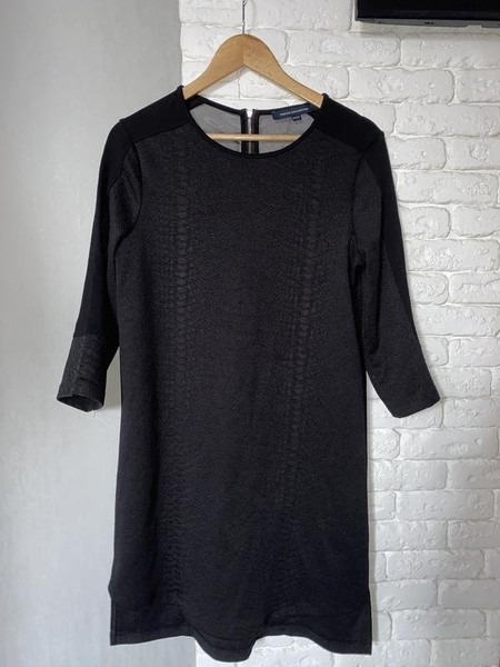 Women French Connection Dress Black Polyester 40 / #8LQ8