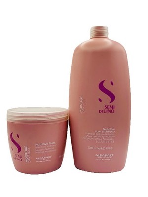 Semi Di Lino Nutritive Shampoo And Hair Mask 1000ml, 500ml