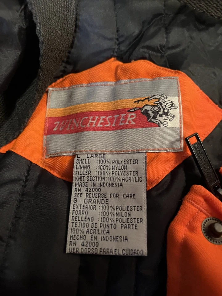 Mono de caza naranja brillante para hombre babero Winchester grande Foto 4 de 4