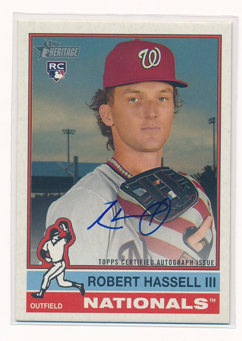 ROBERT HASSELL III 2025 Topps Heritage High REAL ONE Auto RC NATIONALS