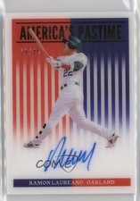 2019 Panini Chronicles America's Pastime Gold 11/25 Ramon Laureano Auto 4z8