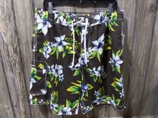 New Old Navy Men's Large Brown Tropical Swim Trunks