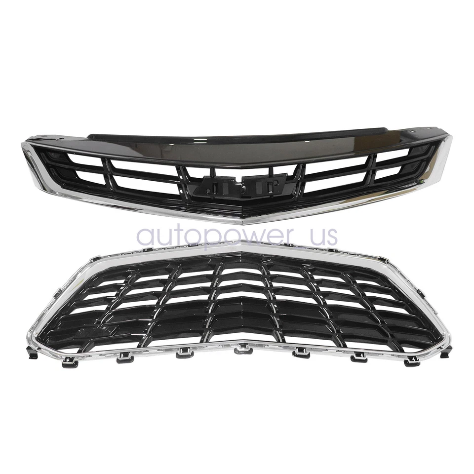 Nuevo juego de parrilla superior delantera apto para Chevrolet Cruze 2016 2017 2018 2019 con moldura RS Foto 4 de 4