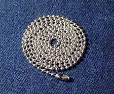 30" Military Specification 304Stainless Steel 2.4mm Ball Bead Army Dog Tag Chain