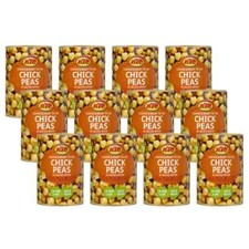 KTC Chick Peas Cooked Ready To Use In Salt Water Chickpeas Tin Cans 12 X 400g 2.69 per kilo