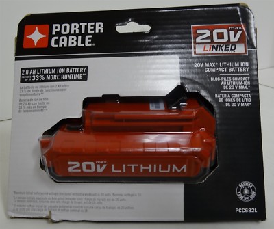 PORTER-CABLE 20-Volt 2.0-Amp Hours Lithium Power Tool Battery PCC682L