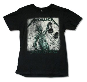 Metallica Green Justice For All Album Cover Art Black T Shirt New