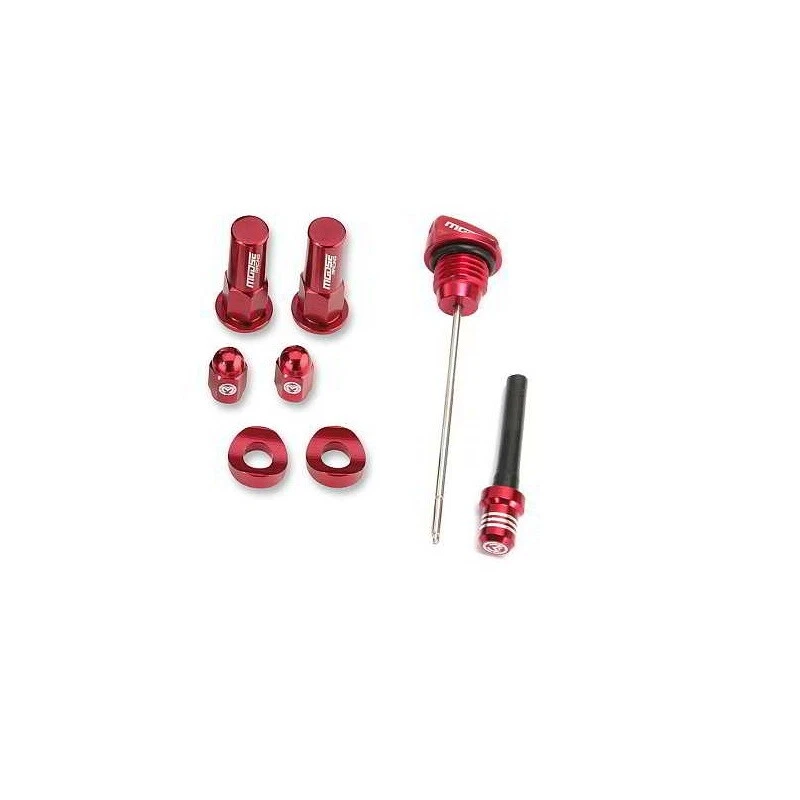 Moose Racing Bling Pack Billet Aluminio Rojo Para Honda CRF230F 2003-2016 Foto 3 de 4