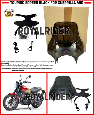 ''TOURENSCHEIBE, SCHWARZ'' PASSEND FÜR ROYAL ENFIELD GUERRILLA 450