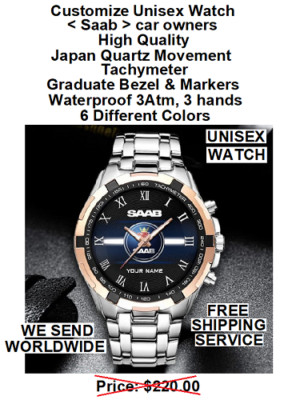 Customize Watch, Saab Car owners, High Quality, Japan Quartz Movement