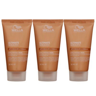Wella Ultimate Smooth Mask 3 x 30 ml für trockenes Haar Step 2 Set