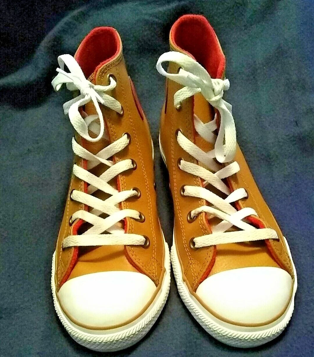 Leather converse size 5 top
