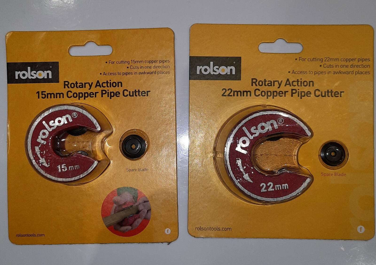 Rolson Copper Pipe Rotary cutter 15mm, 22mm Spare Cutter slicer wheel