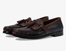 Johnston & Murphy Aragon II Kiltie Tassel Loafer Black/Mahogany Leather Men 13 W