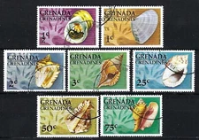 Grenada Grenadines 1976 7v. CTO NH Shells Marine Life