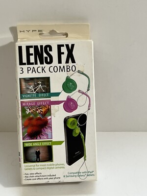 HYPE LENS FX 3 PACK COMBO.  DO WONDERS WITH YOUR CELL!. NIB.
