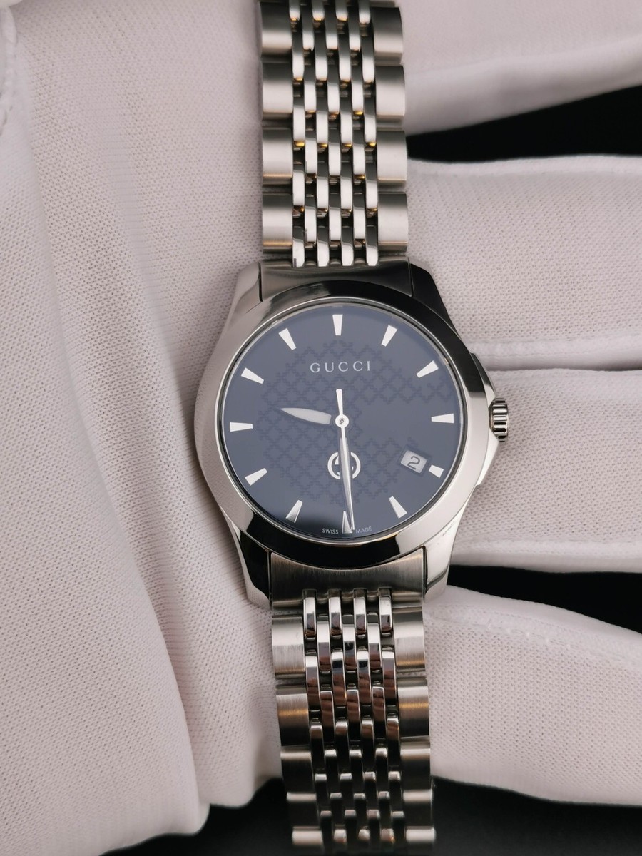 GUCCI 126.5 Ladies Watch Gold Shell Dial Quartz Ready to Use for