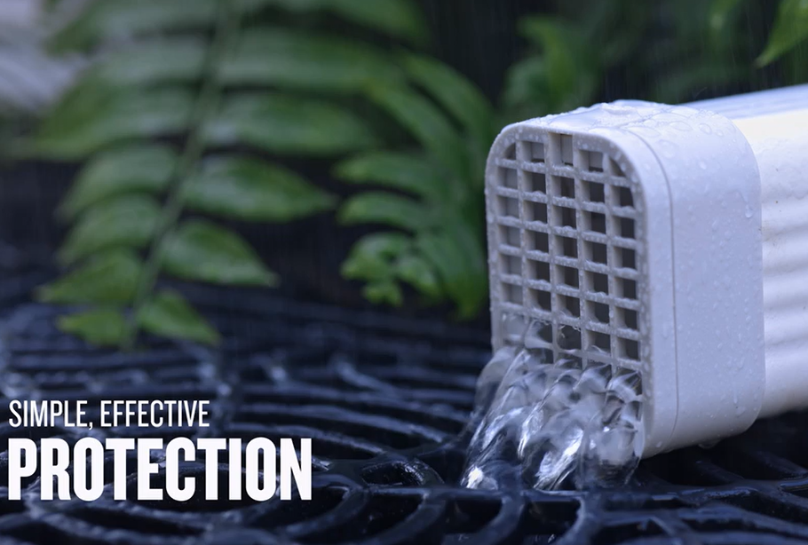 3 in. x 4 in. White Plastic Rodent Guard, Snap/LockIn Vinyl Grate