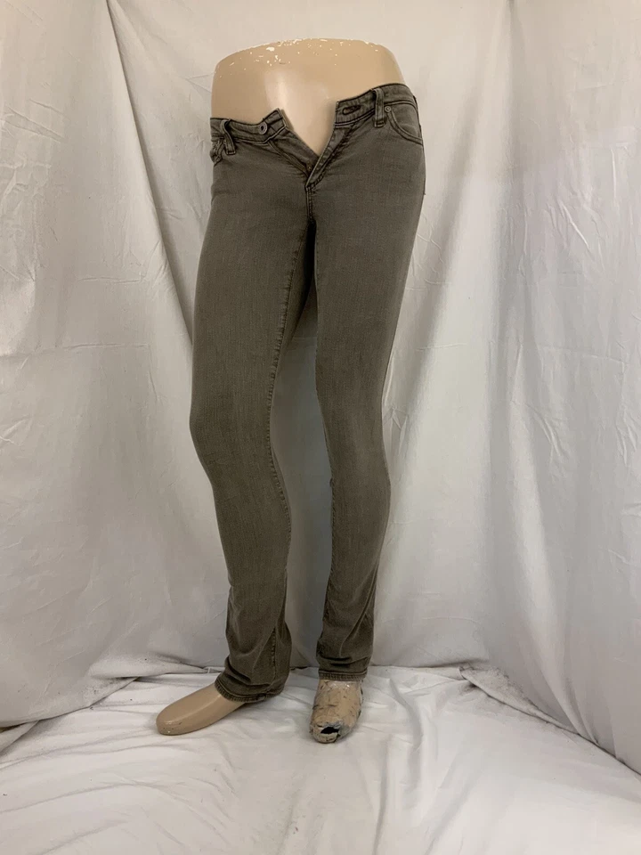 Jeans Adriano Goldschmied Talla 25 Marrón Corte Bota Ajustado Hecho en EE. UU. YGI V1-466 Foto 2 de 4