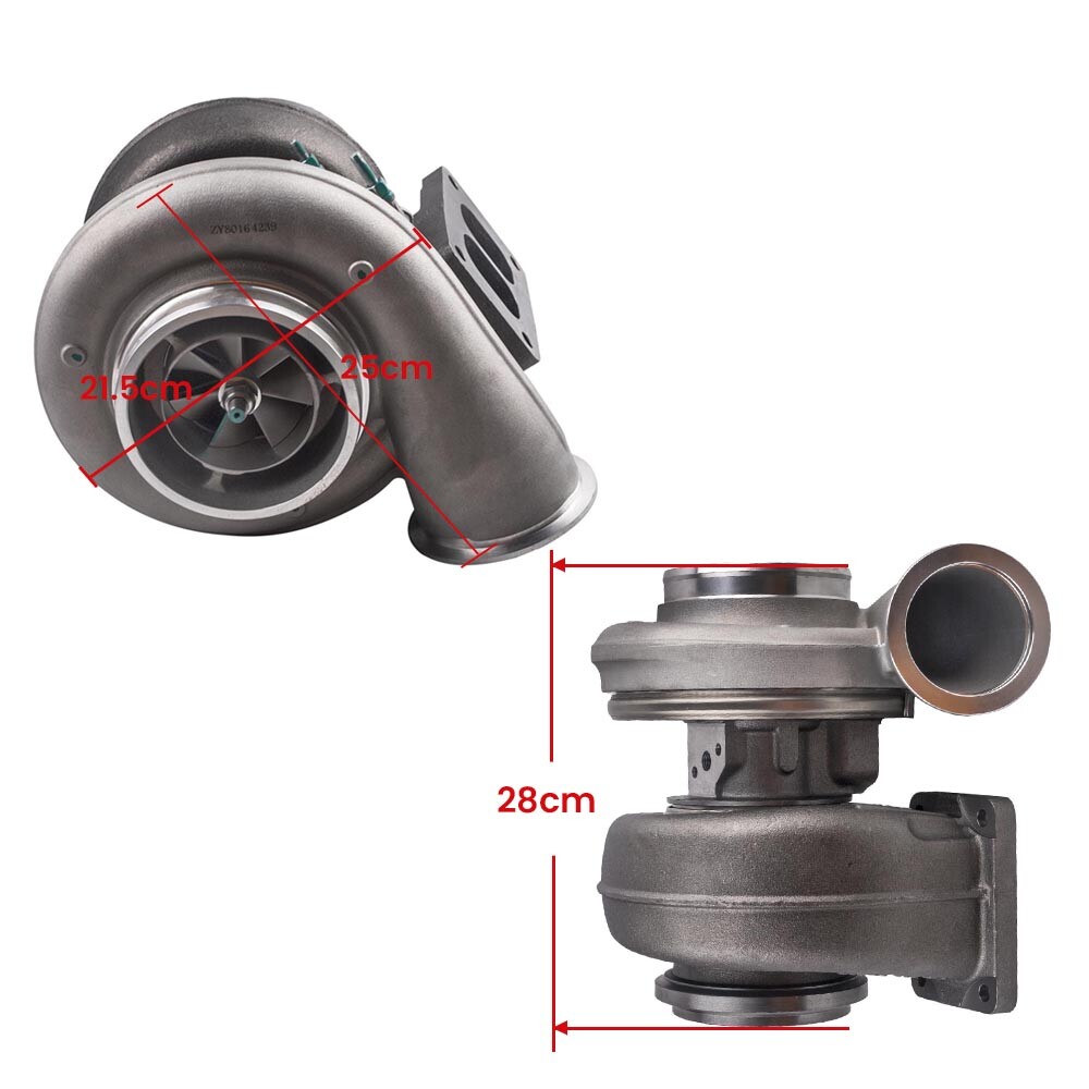 FAPO S400SX4-75 / S475 Turbocharger - T6 Twin Scroll, 1.32 A/R, Rated For 1000HP (Part FT029210) 14 thumbnail image