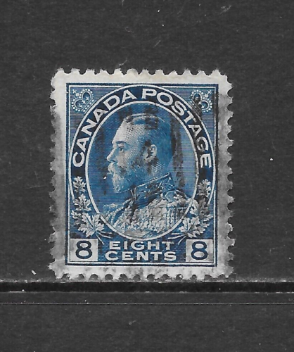 CANADA SCOTT 115 USED VF - 1925 8c BLUE ISSUE - KING GEORGE V - Picture 1 of 2