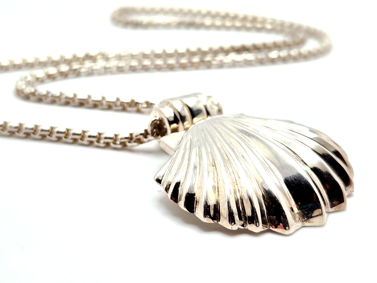 ネックレス・ペンダント Low Tide : 25SS / SHEELL NECKLACE (SILVER) Joseph Esposito Sterling Silver Shell Necklace on Rounded