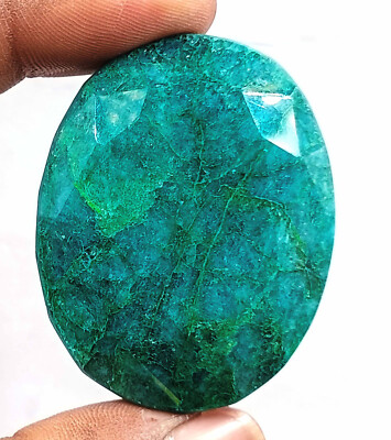 Natural Colombia Emerald Cut 300Ct Certified Green Emerald Loose Gemstone 24N