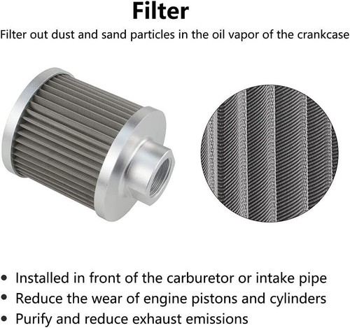 10AN Baffled Oil Catch Can Tank With Breather & Hose Fittings – Black Aluminum
