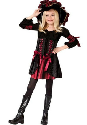 New Stitch Pirate Girls Costume Small 4-6 yrs