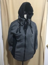 Men long sleeve 2 zips sweatshirt hoodie size L, 023WLT08