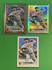2022 Topps Series 1 Alex Wells Red Foil Parallel /199  #118 RC Lot (3) Orioles