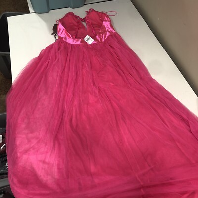 haute monde dress pink Vibrant Haute Monde strapless ribbed maxi dress. Hot pink color, size small. New with tags still on. Have sz small, Medium and large. Located in Dundee, no holds