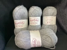 4 Knit Picks “Wool of the Andes”-100% Peruvian Highland Wool-Lake Ice Heather