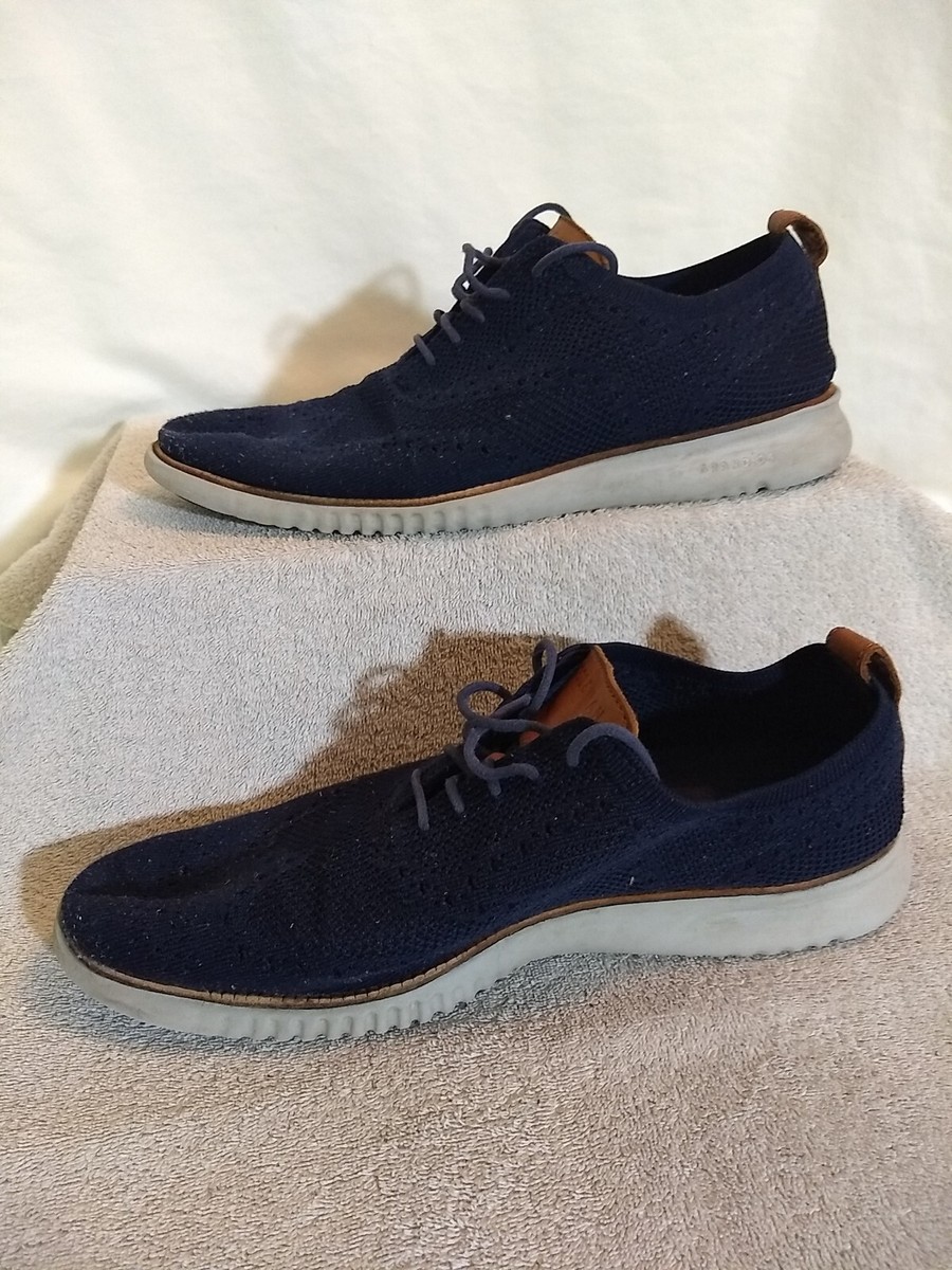 Cole Haan 3. ZEROGROUND Men’s Size 11.5 navy blue knit oxford  shoes Cole Haan Zerogrand Mens Size 9.5 Navy Blue Wingtip Knit  main image 4