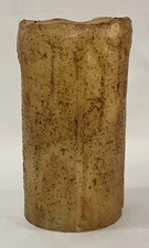 ONE BURNT IVORY "MADISON" RUSTIC FRENCH FARMHOUSE 6" DRIP PILLAR CANDLE W/ TIMER