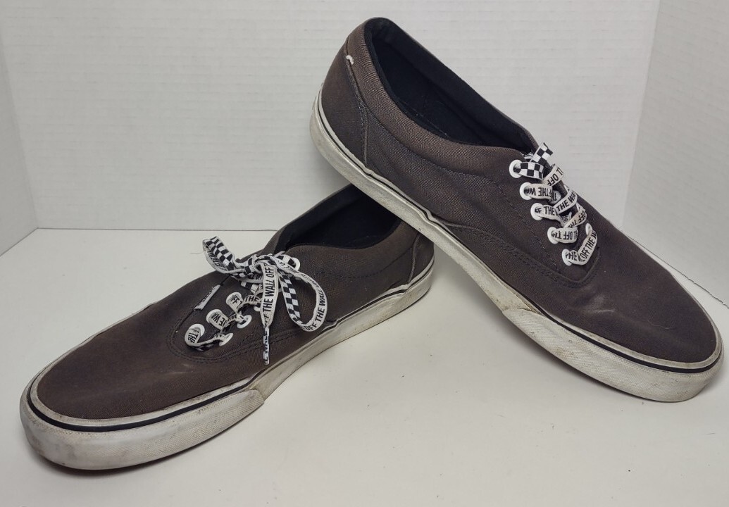 Unisex Vans‎ Off The Wall 721356 Gray White Shoes Sneakers Men\'s 5.5 Women\'s 7 VANS Off the Wall 721356 Casual Low Skate Shoes Sneakers  main image 3