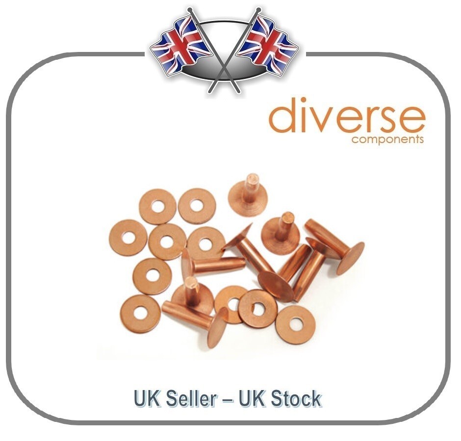 Copper Hose/Saddlers Rivets & Washers Set 4.1mm X 13mm Pack of 10 eBay