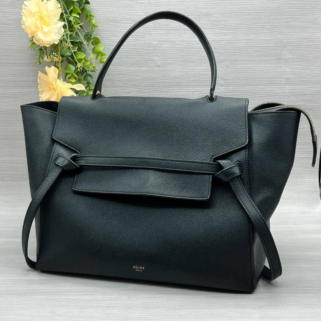 Celine Belt Handbag Mini Black