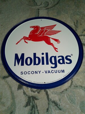 MOBILGAS Socony - Vacuum ROUND metal sign | eBay