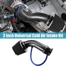 3 76mm Car Cold Air Intake Filter Induction Kit Pipe Power Flow Hose System