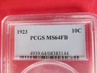 1923  10c Mercury Dime PCGS MS64  MS 64   FB  Full Band