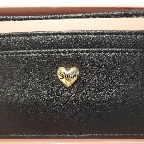 Juicy Couture Black & Biege Logo Wristlet & Card Case Set NWT'S - Picture 3 of 8