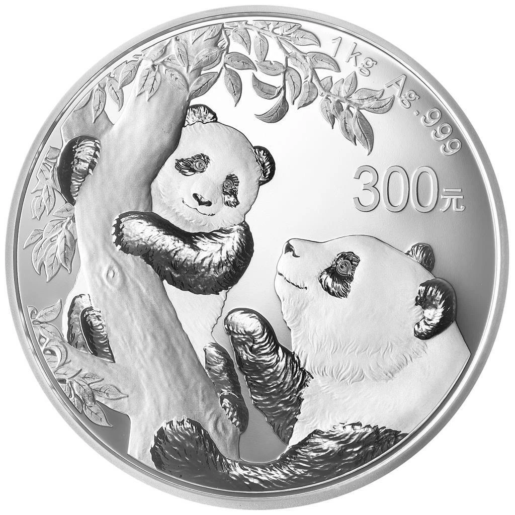 Silbermünze 1kg China Panda 2021 - im Etui - PP