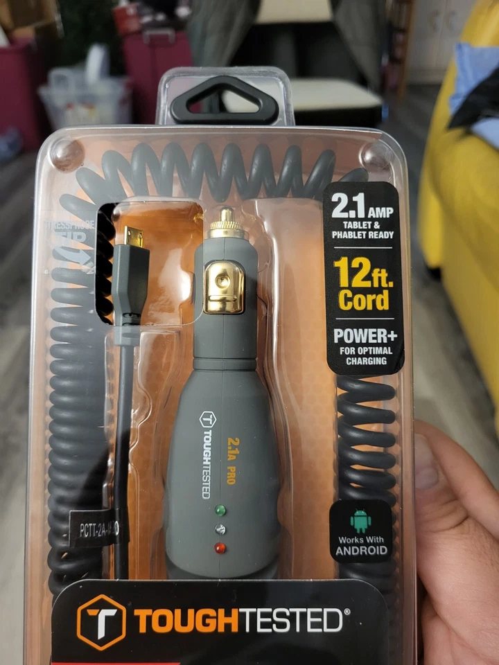 Tough Tested Pro+ Charger Micro USB 12ft Cord Car Truck Charger,Android, New  - Image 3 of 4