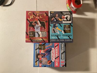 2021-22 NBA Select, Optic & Prizm NBA Basketball Blaster Box Lot of 3