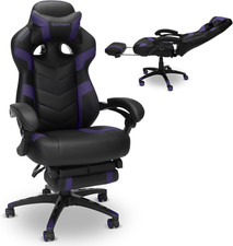 110 Pro Ergonomic Gaming Chair with Footrest for Adults - Comfortable Office Gam