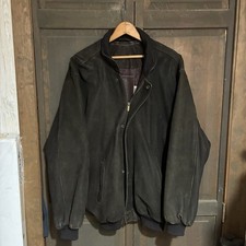 VTG Coach D6K-0978 Brown Leather Bomber Jacket Size Large Mens