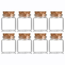 30ml Small Glass Bottles with Cork Stopper, Decorative Bottle Storage Jars