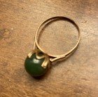 3.0 Grams - Jade Ring 10k Marked/tested Size 7.5 Not Scrap — photo 2