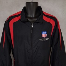 Sport Tek Union Pacific Windbreaker Large Black Red Kansas City Locomotive
